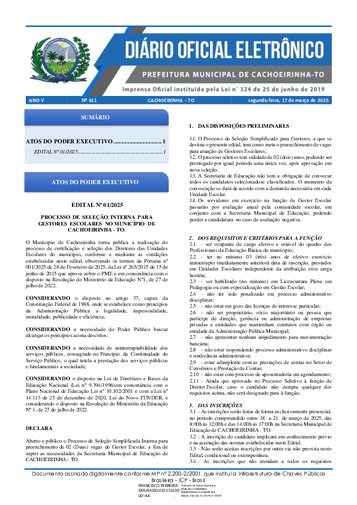 Diário Oficial - Edição 611