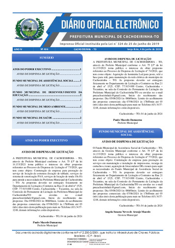 Diário Oficial - Edição 496