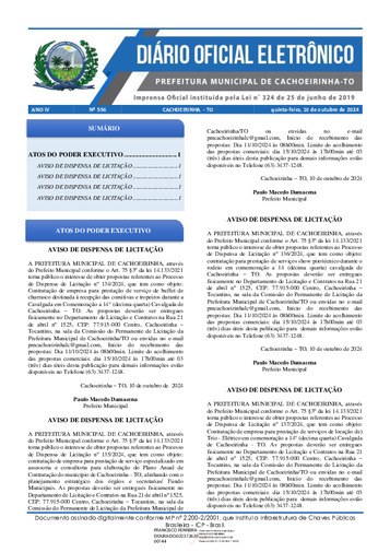 Diário Oficial - Edição 556