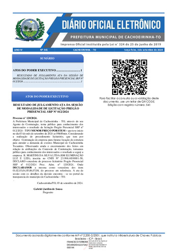 Diário Oficial - Edição 541