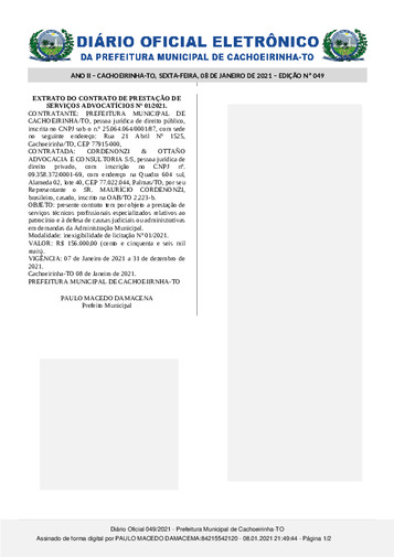 Diário Oficial - Edição 049