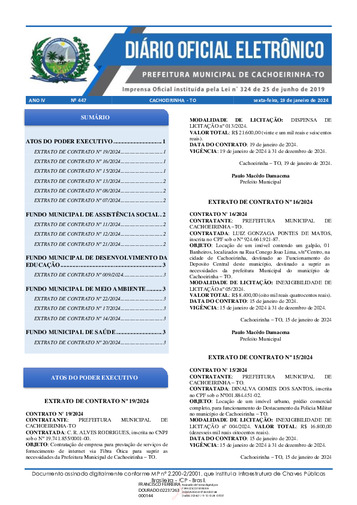 Diário Oficial - Edição 447