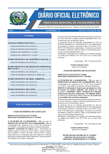 Diário Oficial - Edição 646