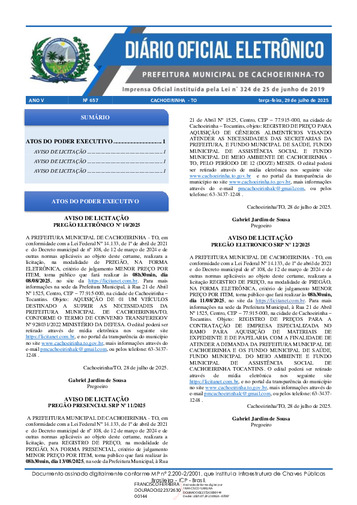 Diário Oficial - Edição 657