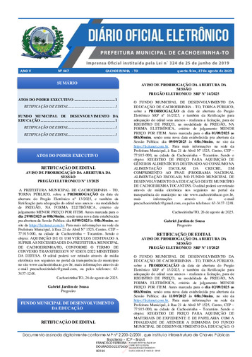 Diário Oficial - Edição 667