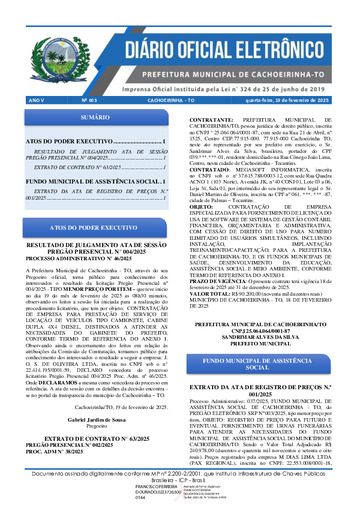 Diário Oficial - Edição 603