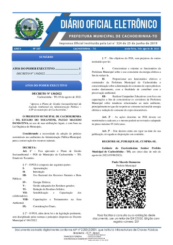 Diário Oficial - Edição 237