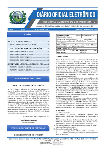 Diário Oficial - Edição 361