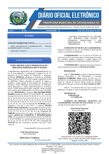 Diário Oficial - Edição 390