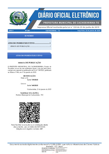 Diário Oficial - Edição 589