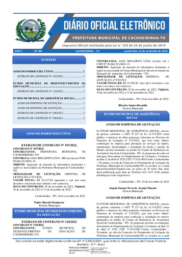 Diário Oficial - Edição 268