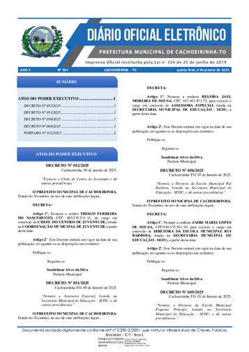 Diário Oficial - Edição 583