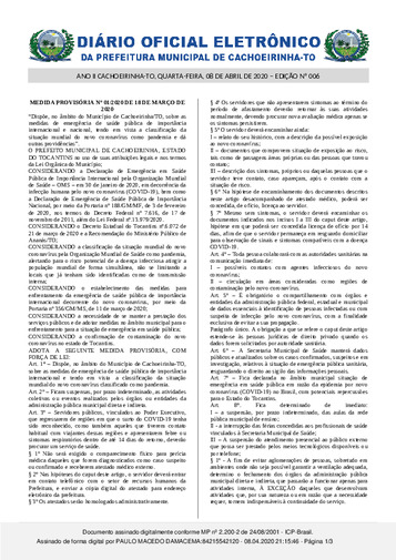 Diário Oficial - Edição 006