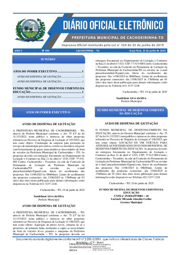 Diário Oficial - Edição 640