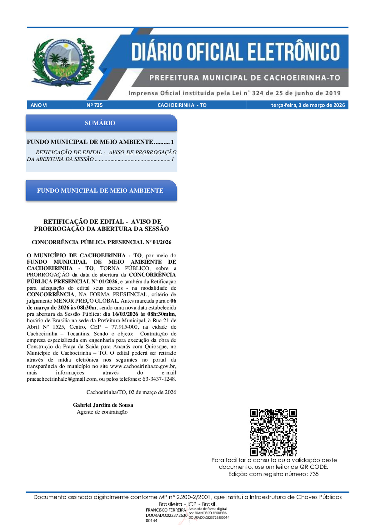 Diário Oficial - Edição 735