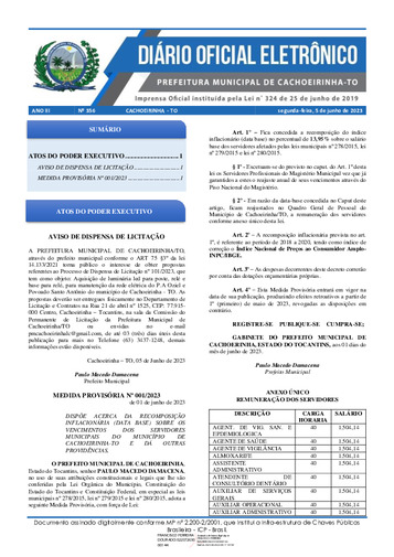 Diário Oficial - Edição 356