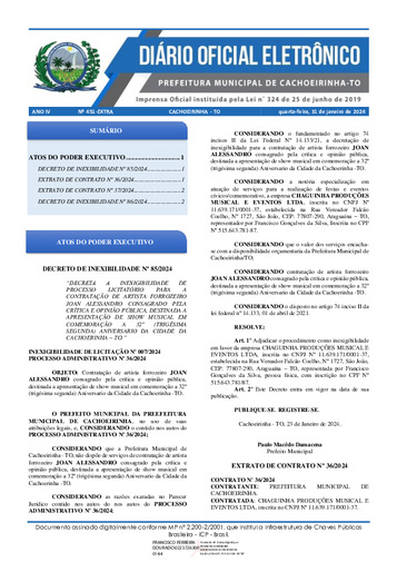 Diário Oficial - Edição 451-EXTRA