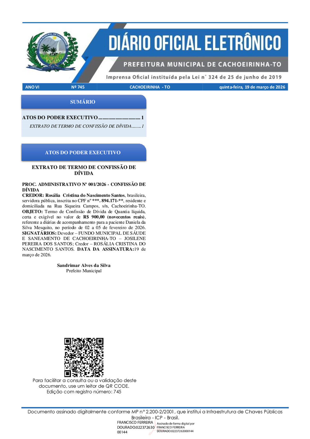 Diário Oficial N° 745