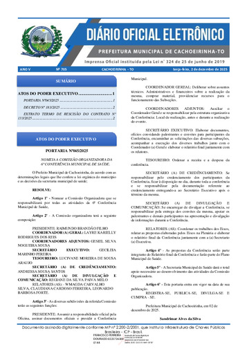 Diário Oficial - Edição 705