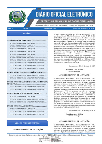Diário Oficial - Edição 608