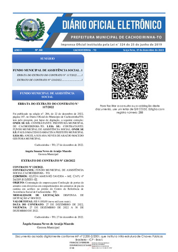 Diário Oficial - Edição 288